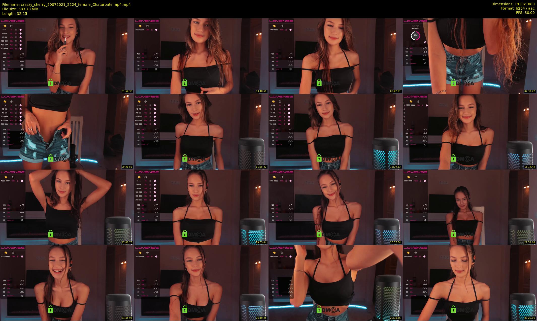 crazzy_cherry — 33 minute Chaturbate female cam show recording, 1080p, Jul 20, 2021
