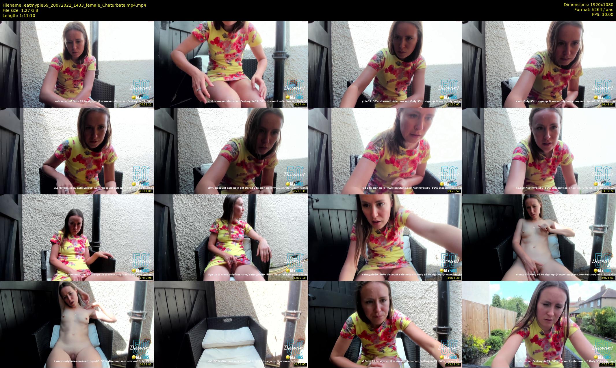 eatmypie69 — 72 minute Chaturbate female cam show recording, 1080p, Jul 20, 2021