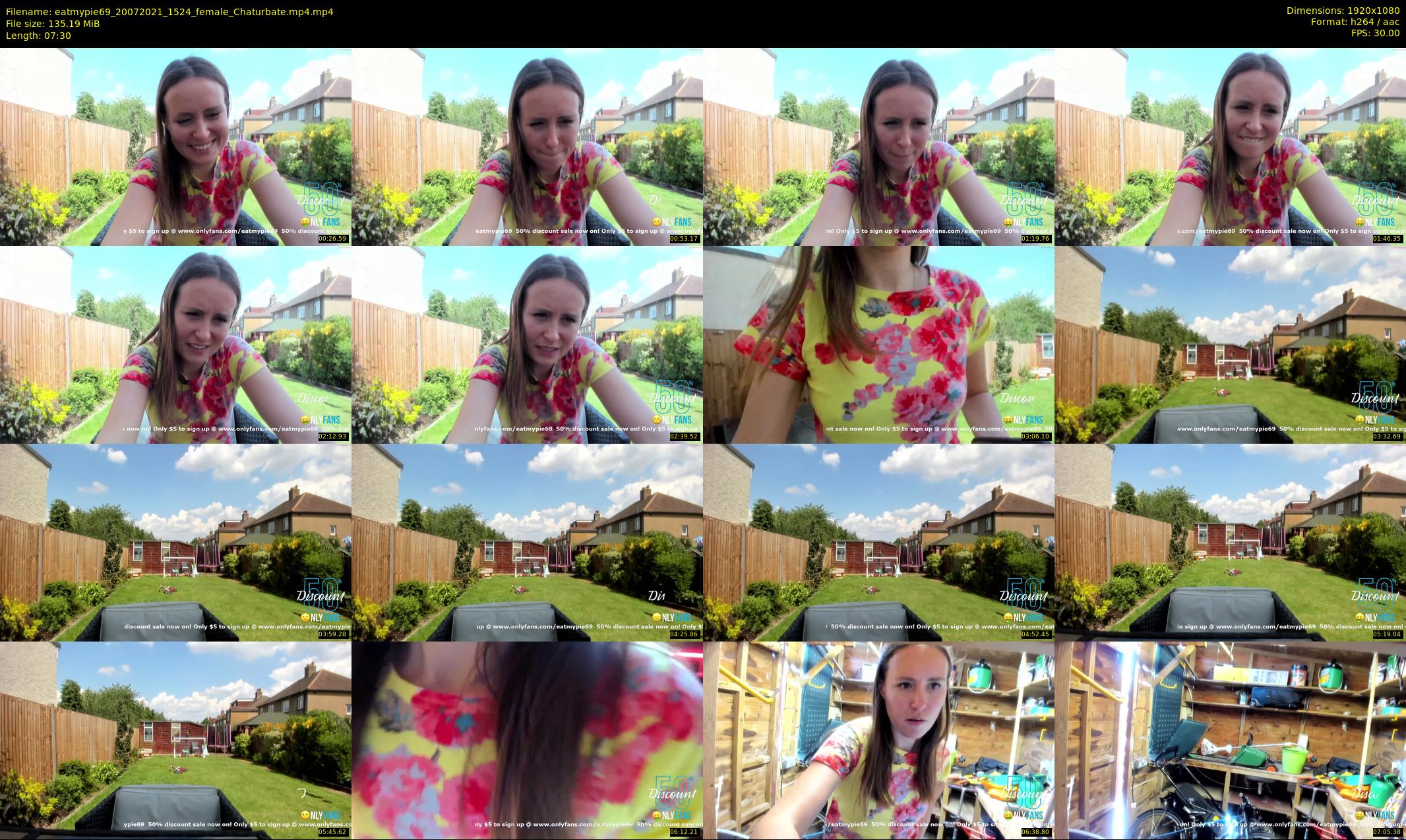 eatmypie69 — 8 minute Chaturbate female cam show recording, 1080p, Jul 20, 2021