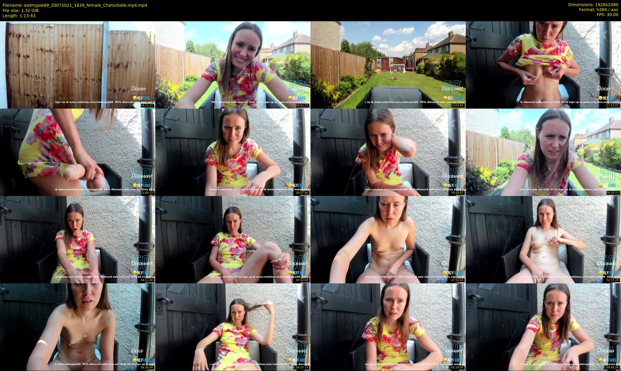 eatmypie69 — 74 minute Chaturbate female cam show recording, 1080p, Jul 20, 2021