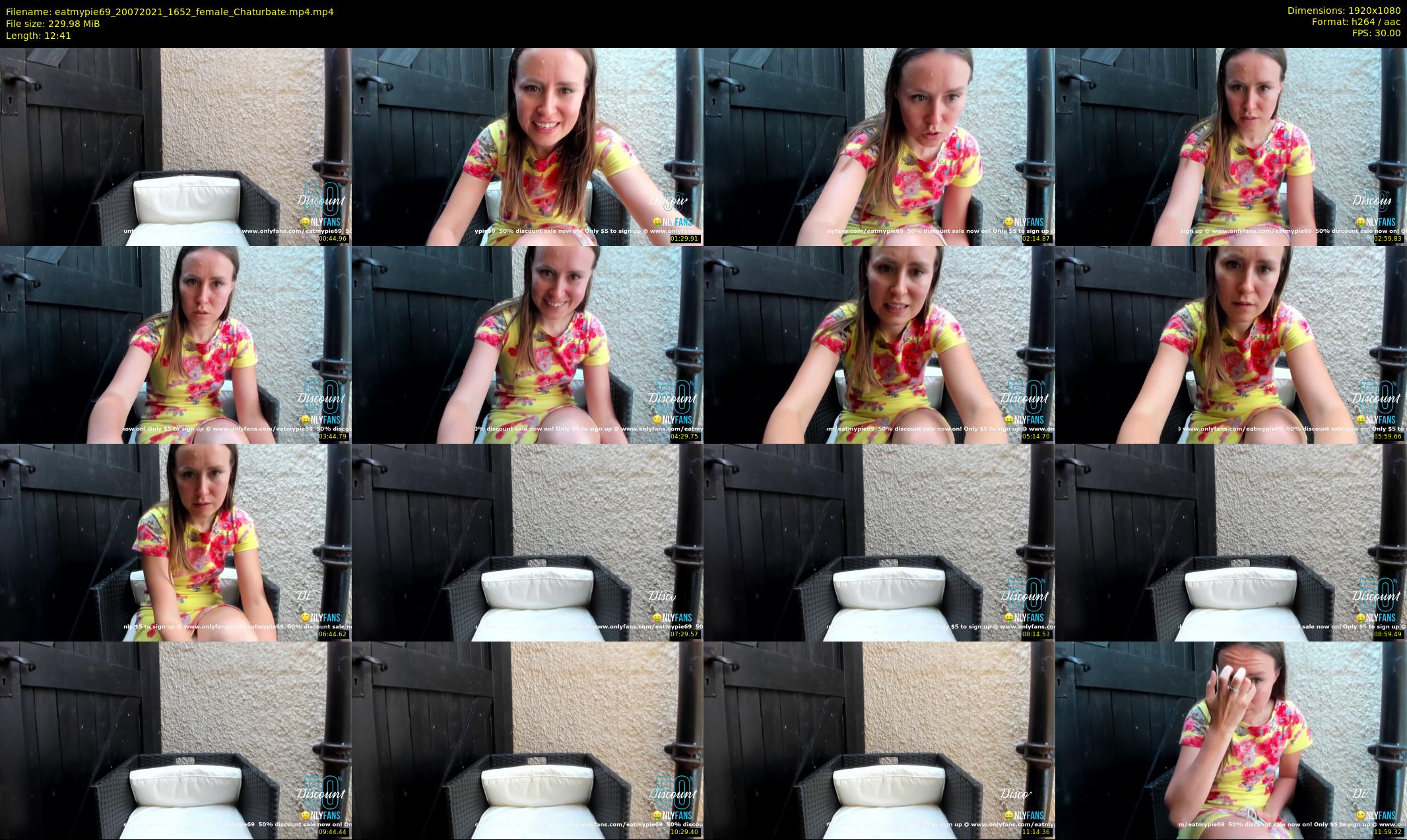 eatmypie69 — 13 minute Chaturbate female cam show recording, 1080p, Jul 20, 2021