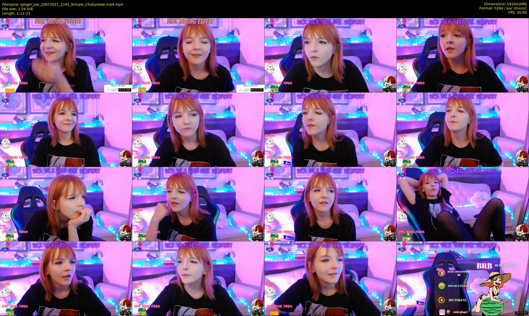 ginger_pie — 72 minute Chaturbate female cam show recording, 1080p, Jul 20, 2021