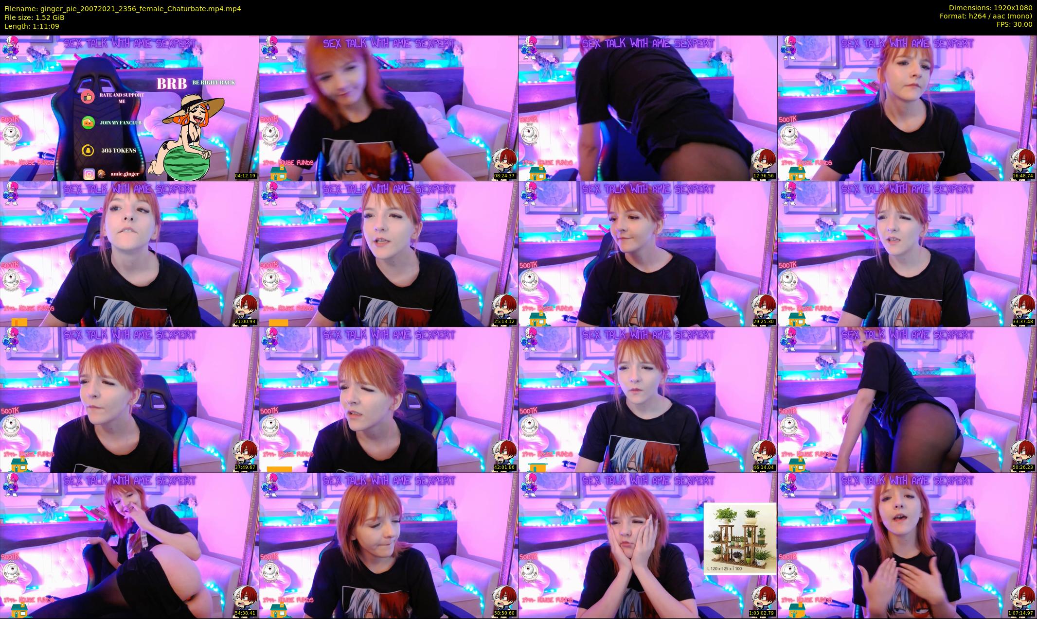 ginger_pie — 72 minute Chaturbate female cam show recording, 1080p, Jul 20, 2021