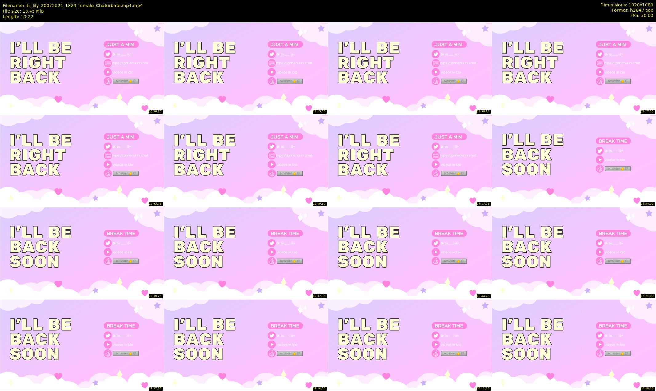 its_lily — 11 minute Chaturbate female cam show recording, 1080p, Jul 20, 2021