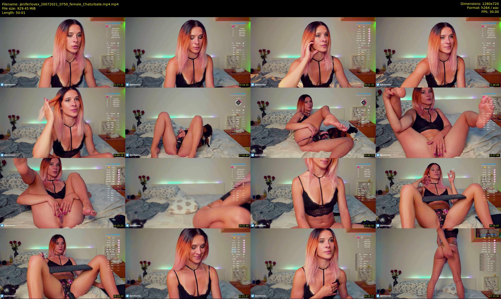 jeniferlovex — 51 minute Chaturbate female cam show recording, 720p, Jul 20, 2021