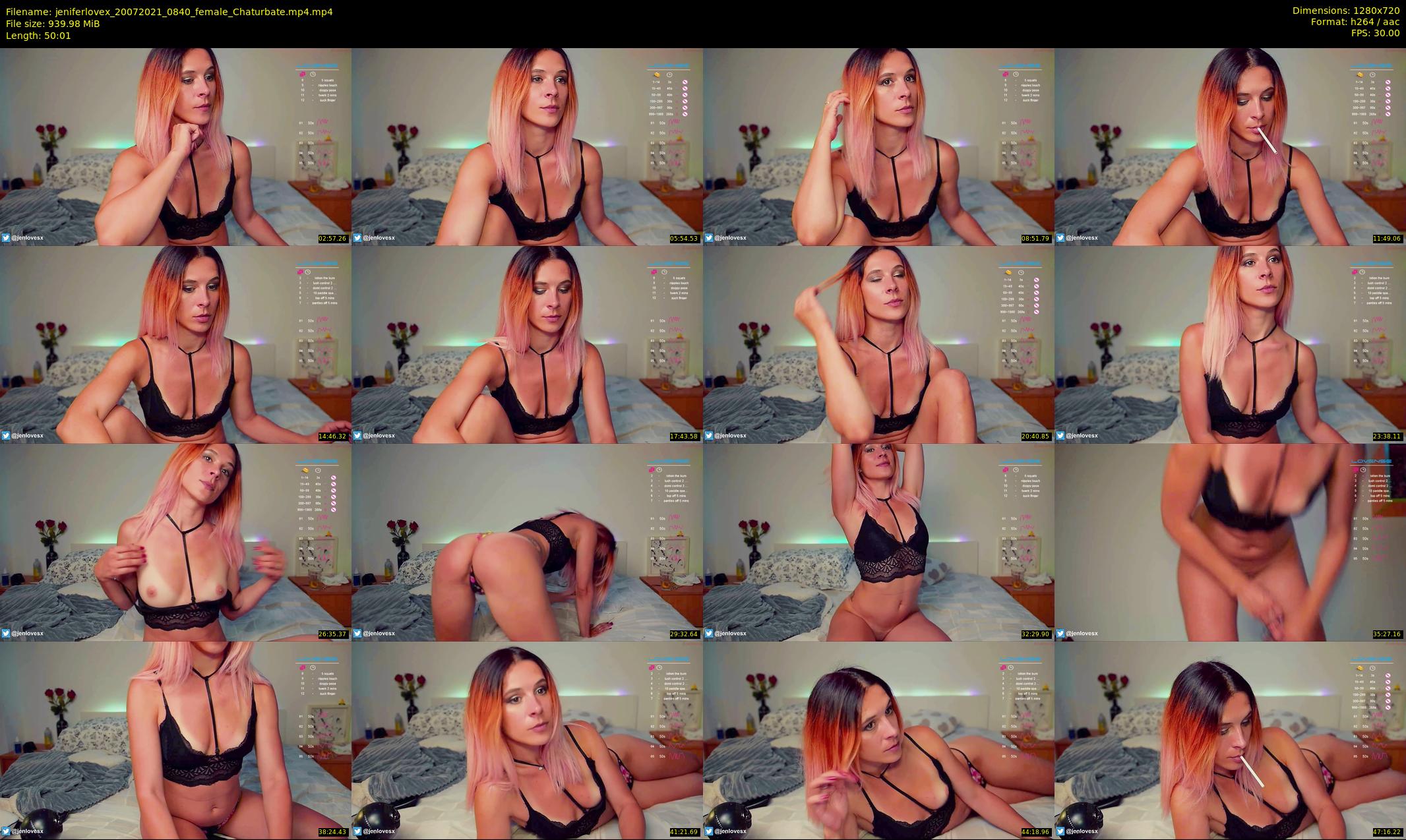 jeniferlovex — 51 minute Chaturbate female cam show recording, 720p, Jul 20, 2021