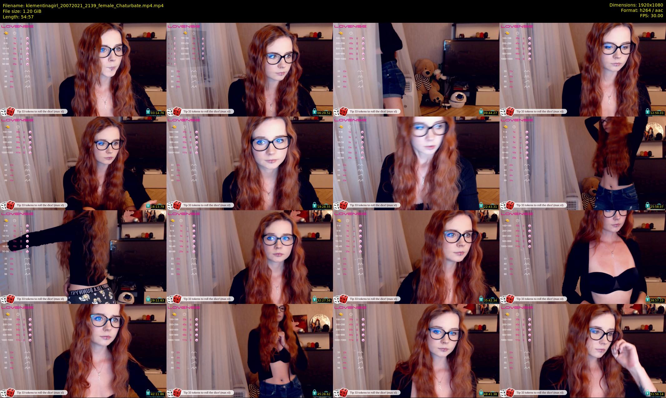 klementinagirl — 55 minute Chaturbate female cam show recording, 1080p, Jul 20, 2021