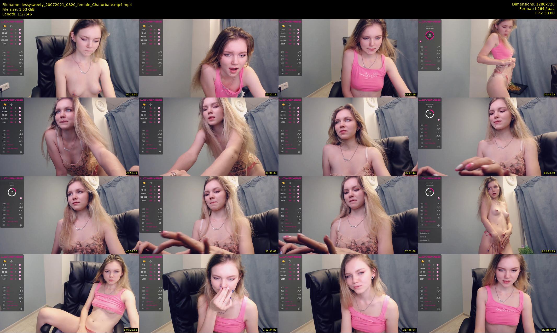 lessysweety — 88 minute Chaturbate female cam show recording, 720p, Jul 20, 2021