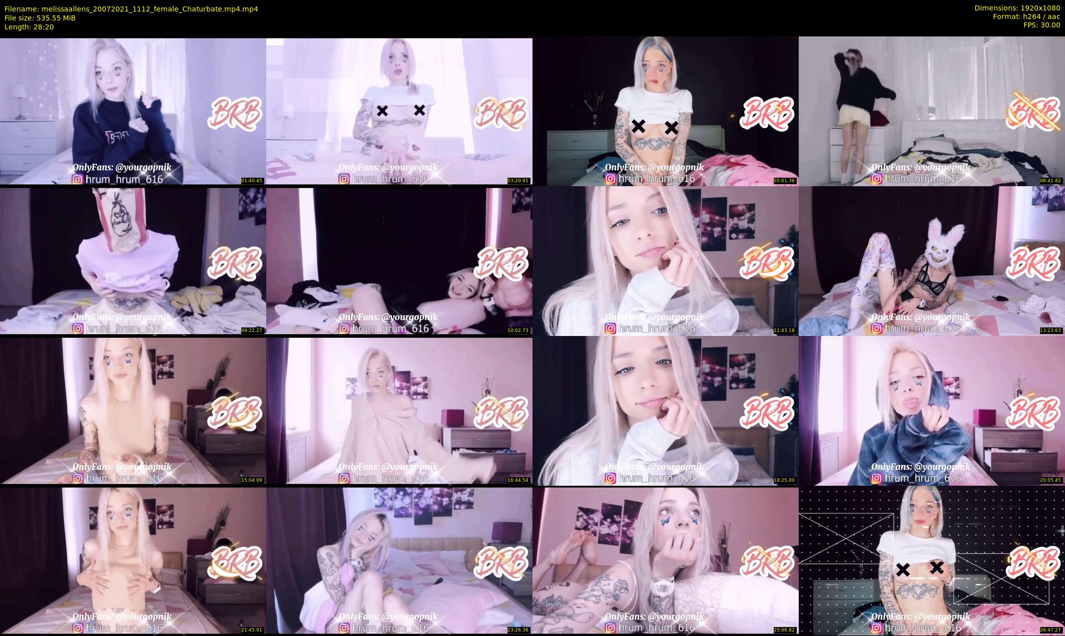 melissaallens — 29 minute Chaturbate female cam show recording, 1080p, Jul 20, 2021