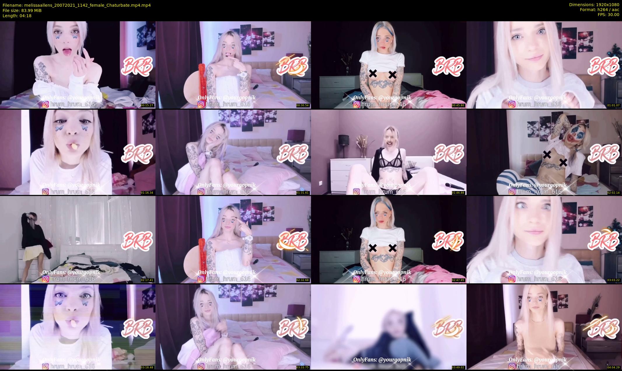 melissaallens — 5 minute Chaturbate female cam show recording, 1080p, Jul 20, 2021