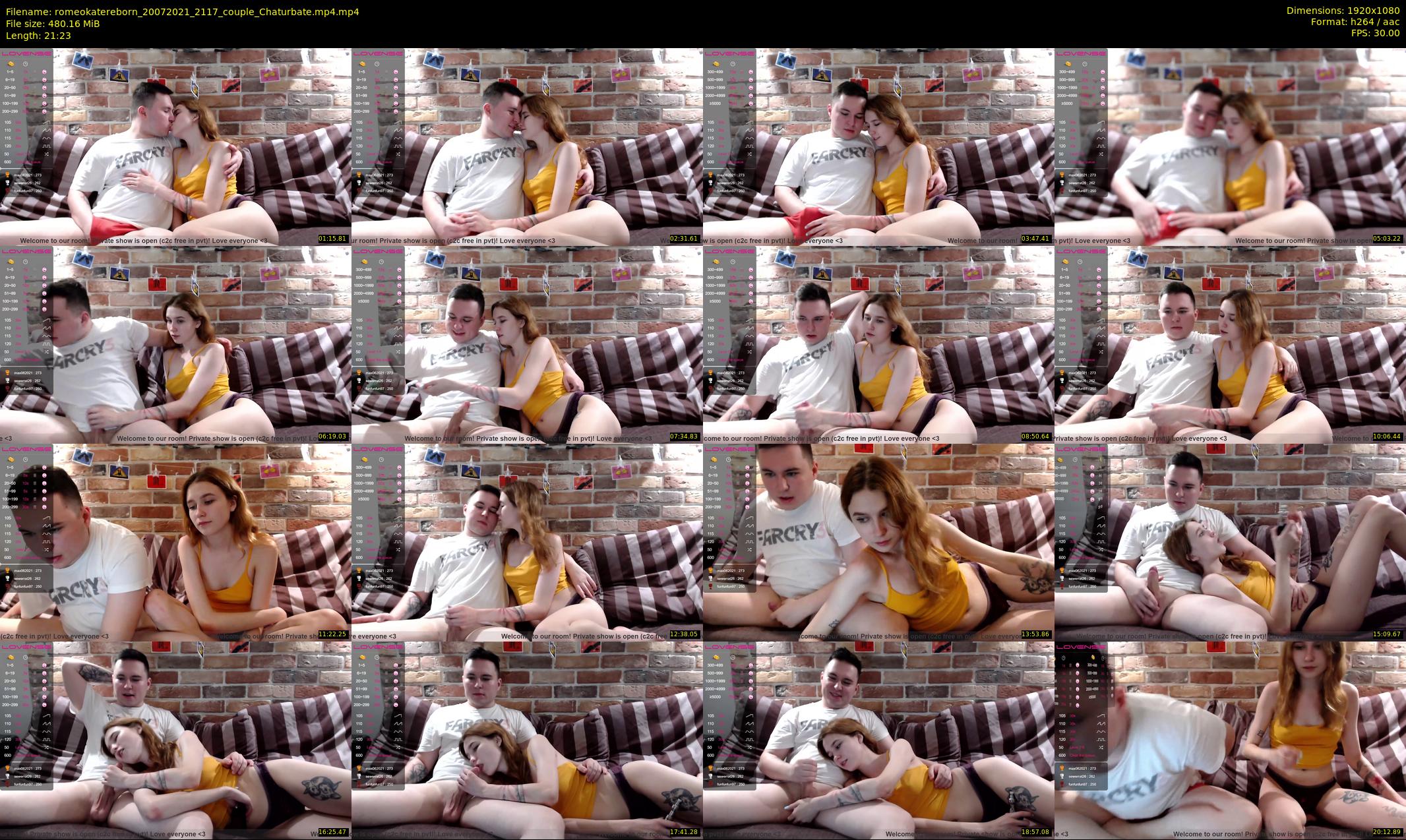 romeokatereborn — 22 minute Chaturbate couple cam show recording, 1080p, Jul 20, 2021