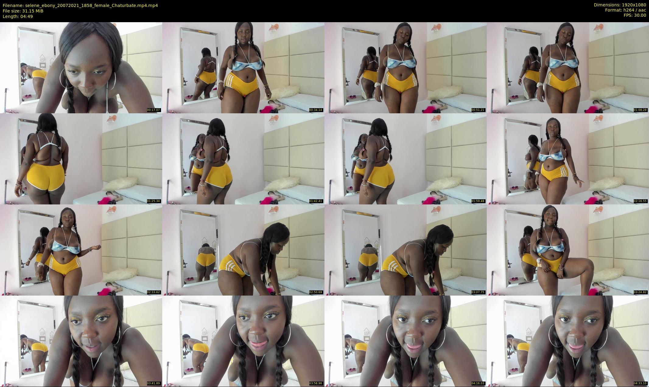 selene_ebony — 5 minute Chaturbate female cam show recording, 1080p, Jul 20, 2021
