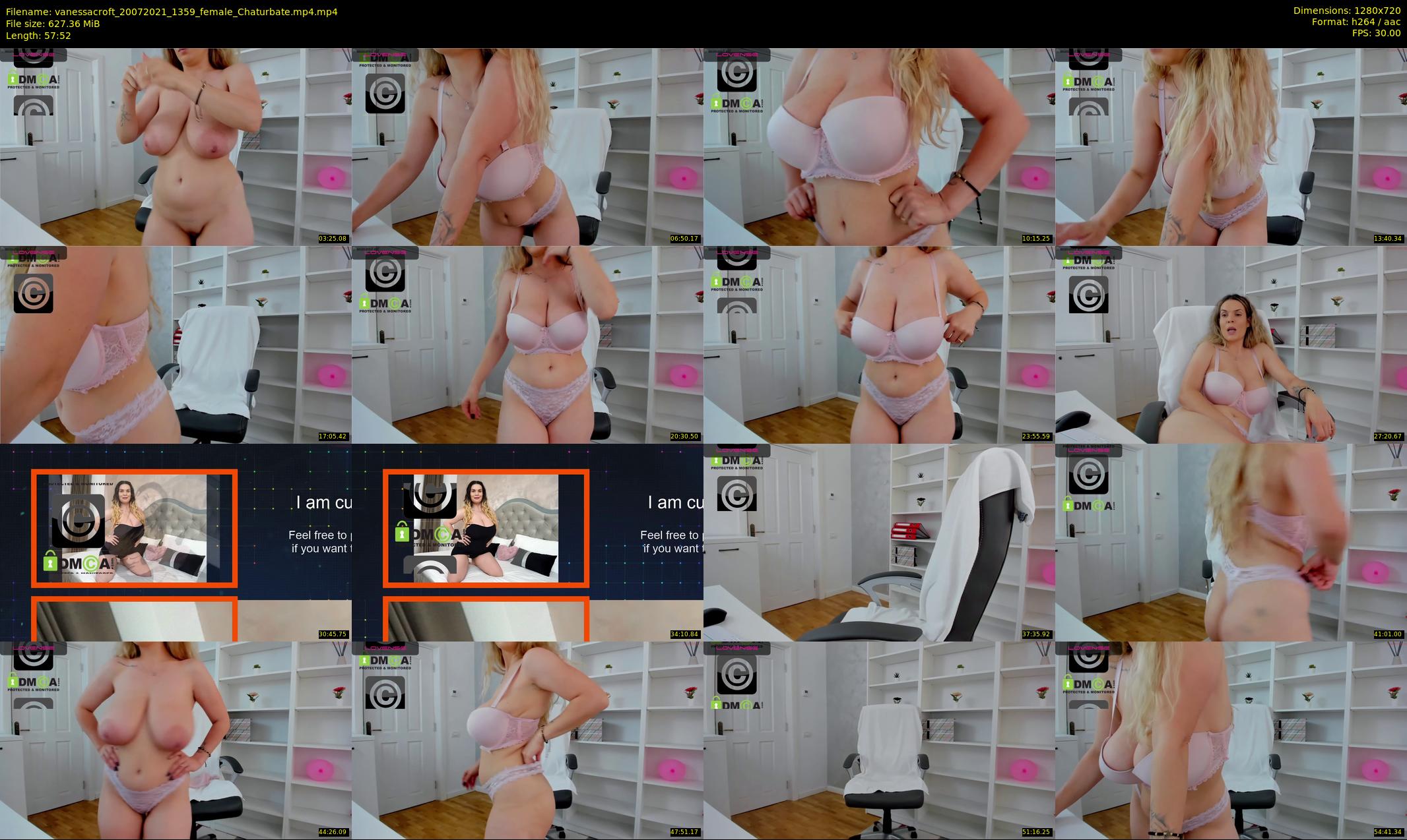 vanessacroft — 58 minute Chaturbate female cam show recording, 720p, Jul 20, 2021