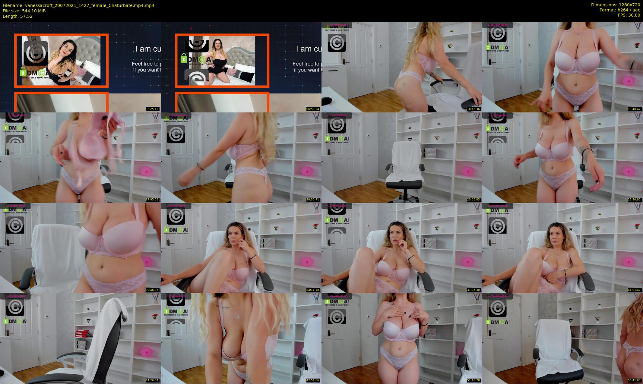 vanessacroft — 58 minute Chaturbate female cam show recording, 720p, Jul 20, 2021