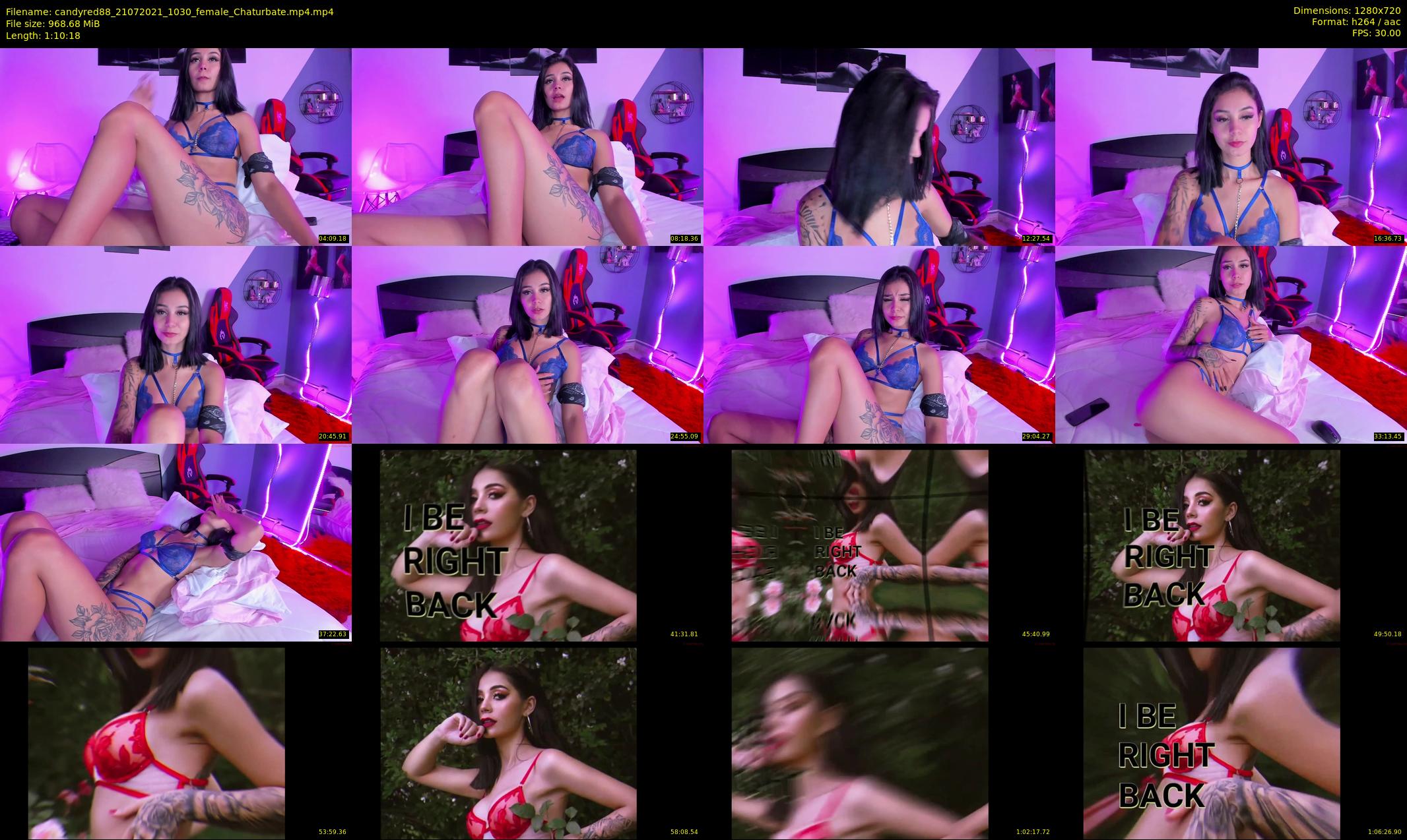 candyred88 — 71 minute Chaturbate female cam show recording, 720p, Jul 21, 2021