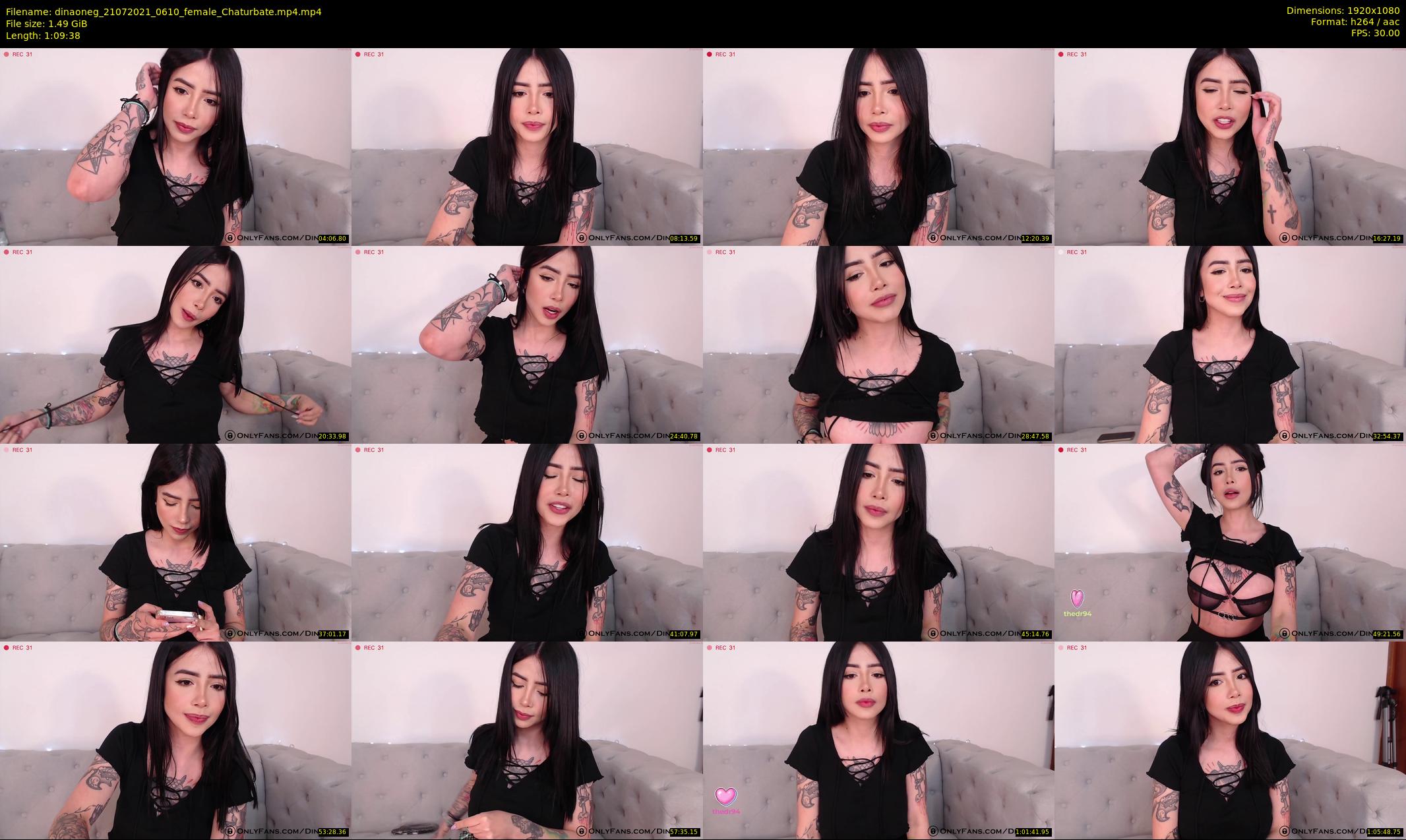 dinaoneg — 70 minute Chaturbate female cam show recording, 1080p, Jul 21, 2021