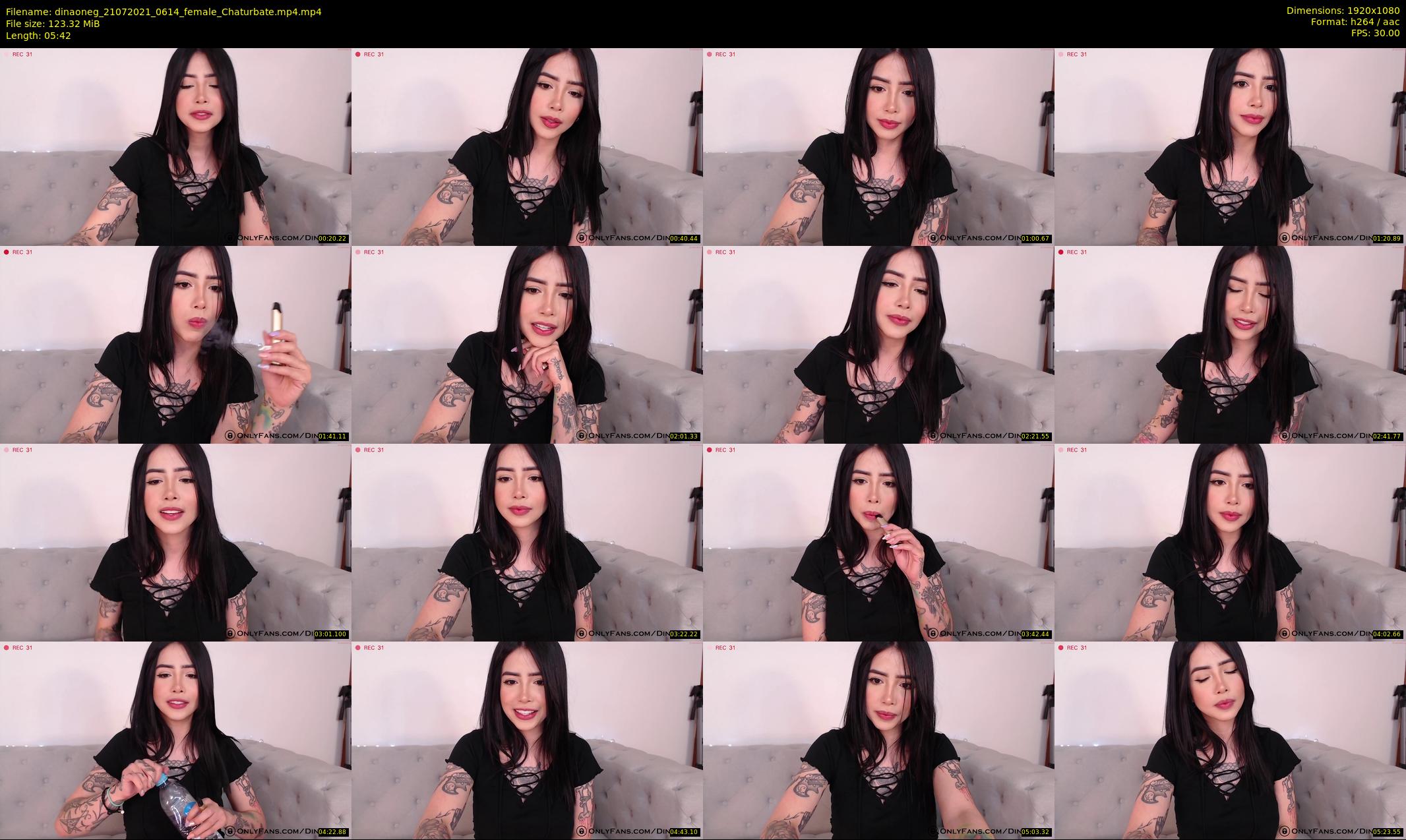 dinaoneg — 6 minute Chaturbate female cam show recording, 1080p, Jul 21, 2021