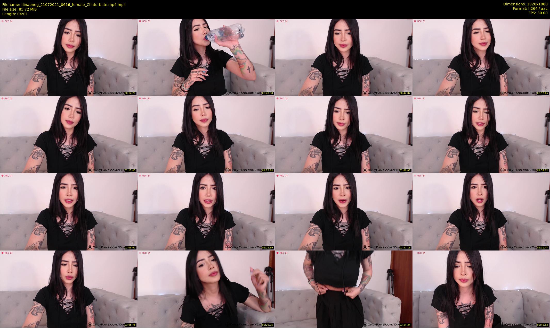 dinaoneg — 5 minute Chaturbate female cam show recording, 1080p, Jul 21, 2021