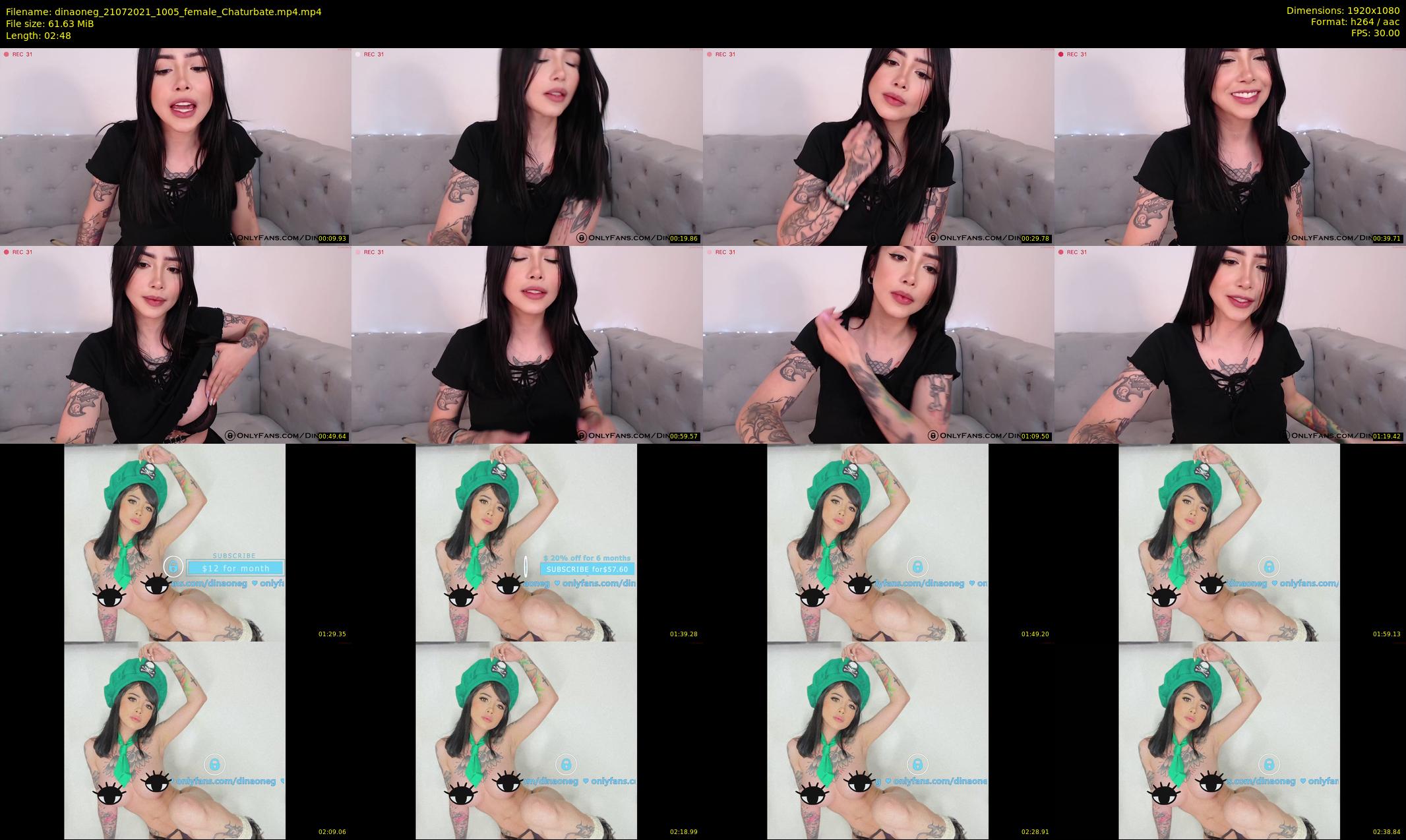 dinaoneg — 3 minute Chaturbate female cam show recording, 1080p, Jul 21, 2021