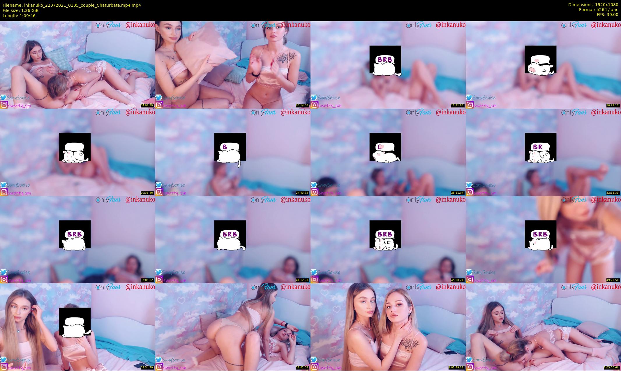 inkanuko — 70 minute Chaturbate couple cam show recording, 1080p, Jul 22, 2021