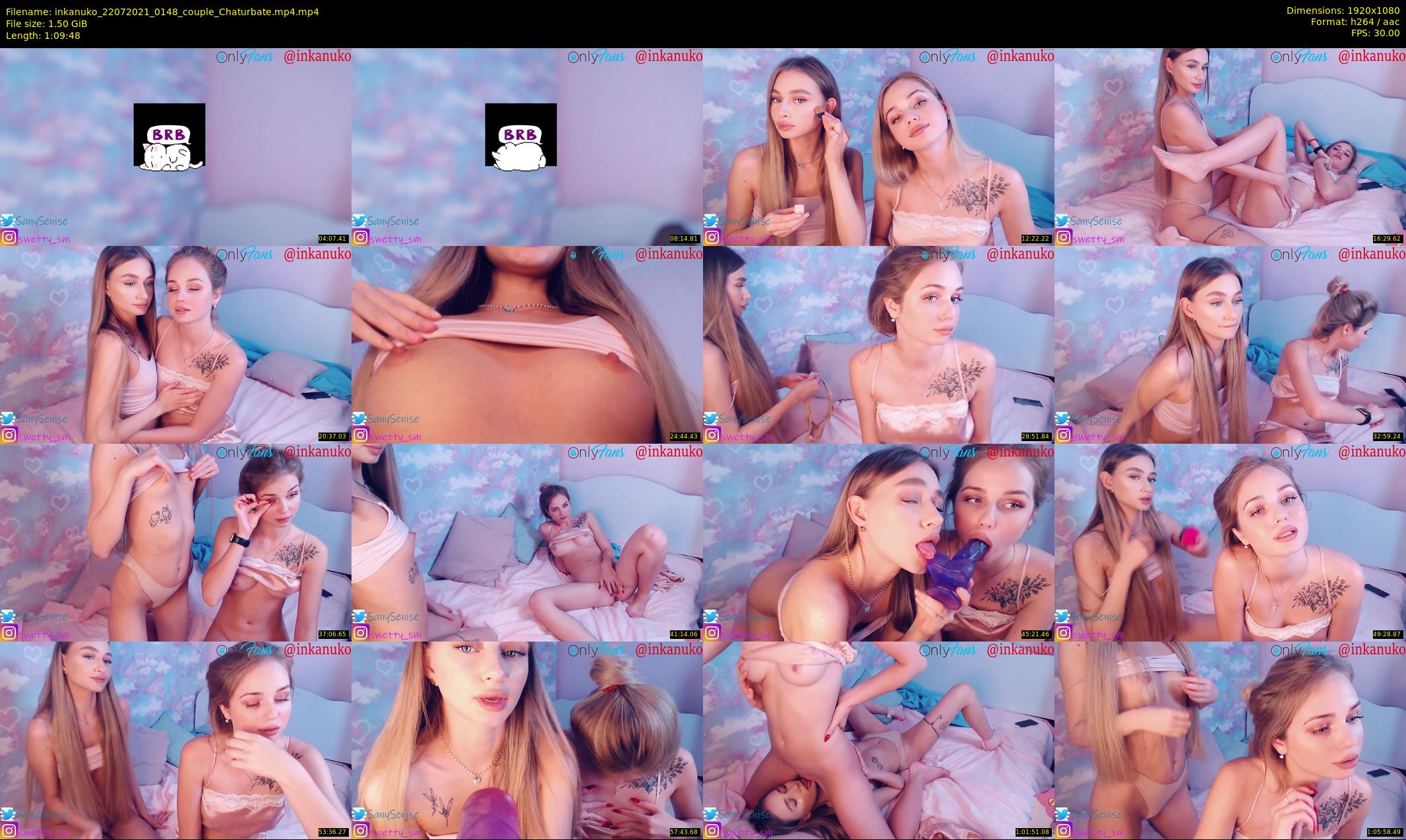 inkanuko — 70 minute Chaturbate couple cam show recording, 1080p, Jul 22, 2021
