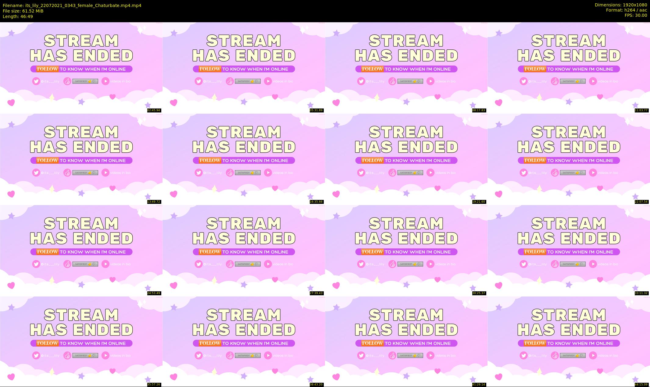 its_lily — 47 minute Chaturbate female cam show recording, 1080p, Jul 22, 2021