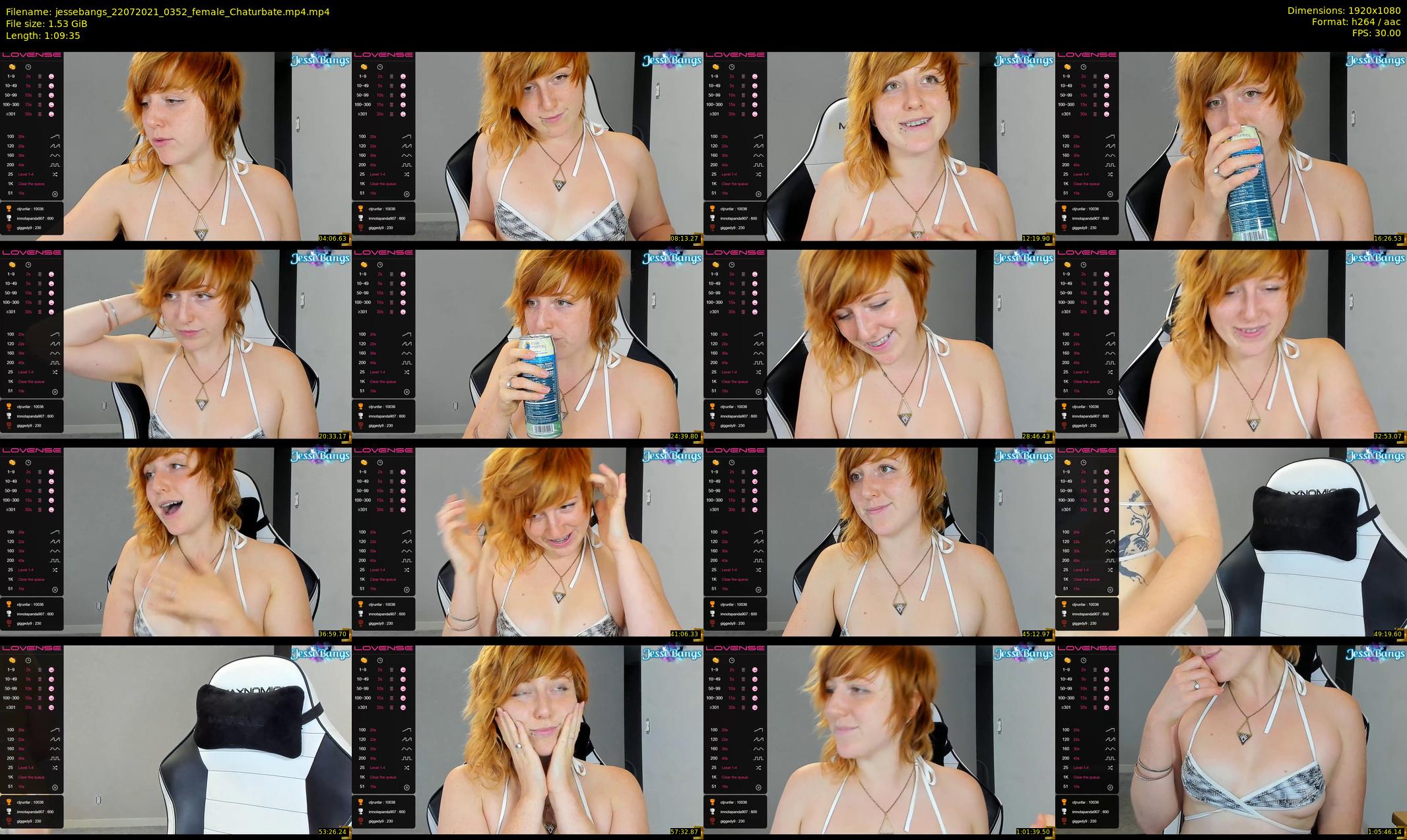 jessebangs — 70 minute Chaturbate female cam show recording, 1080p, Jul 22, 2021
