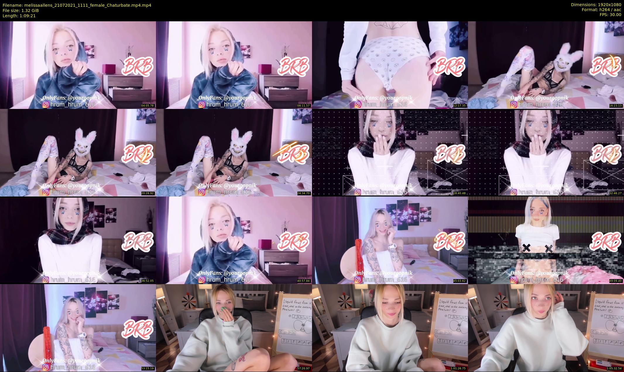 melissaallens — 70 minute Chaturbate female cam show recording, 1080p, Jul 21, 2021