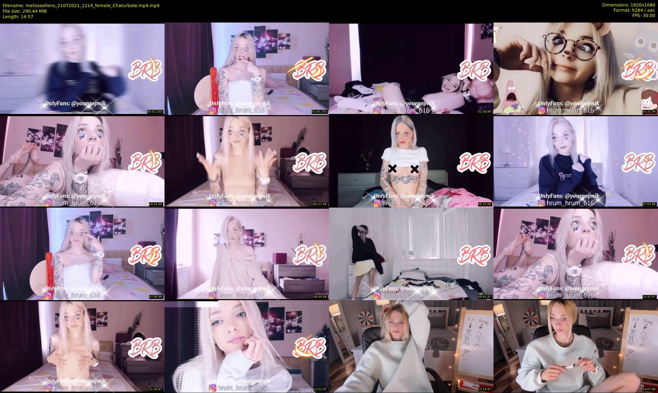 melissaallens — 15 minute Chaturbate female cam show recording, 1080p, Jul 21, 2021