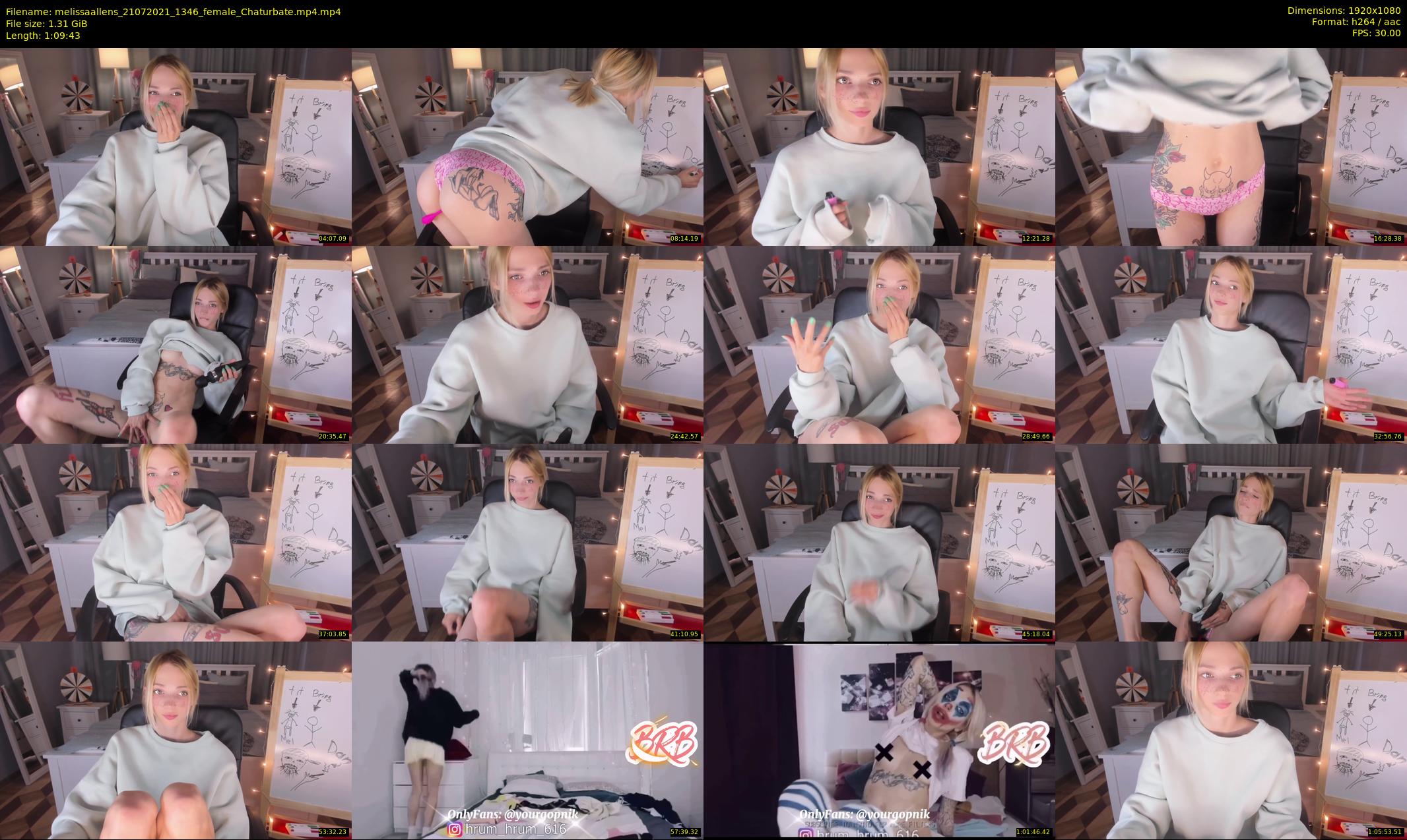melissaallens — 70 minute Chaturbate female cam show recording, 1080p, Jul 21, 2021