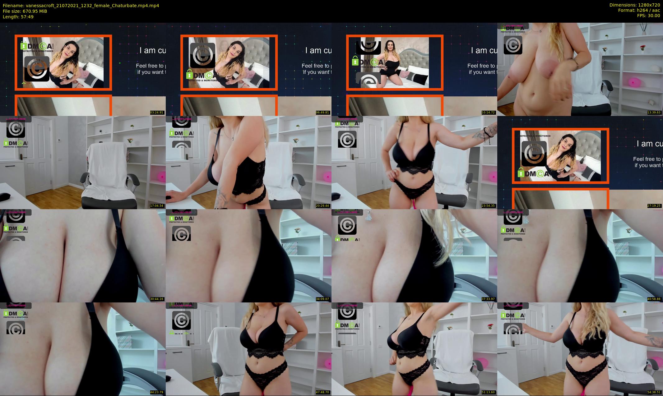 vanessacroft — 58 minute Chaturbate female cam show recording, 720p, Jul 21, 2021