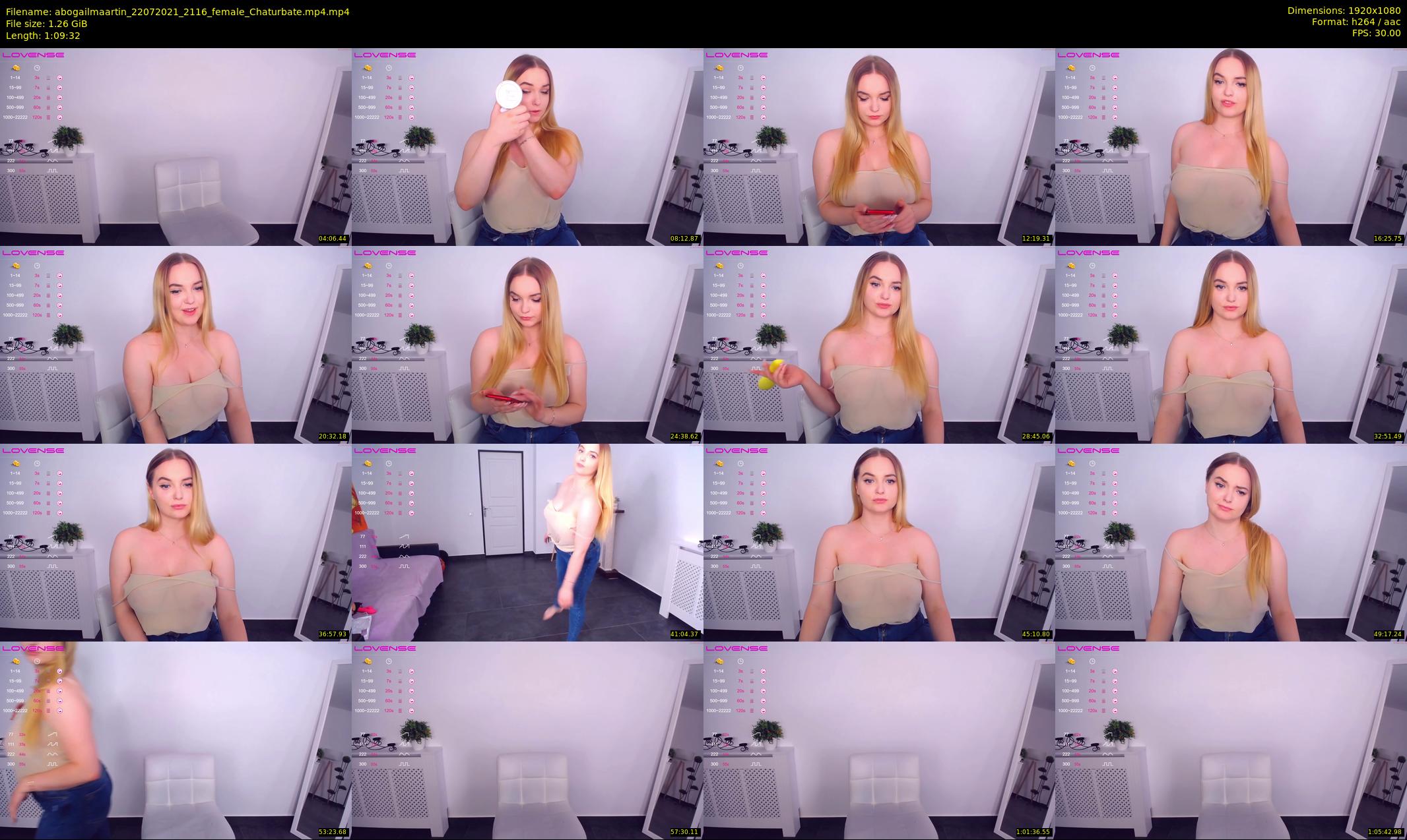 abogailmaartin — 70 minute Chaturbate female cam show recording, 1080p, Jul 22, 2021