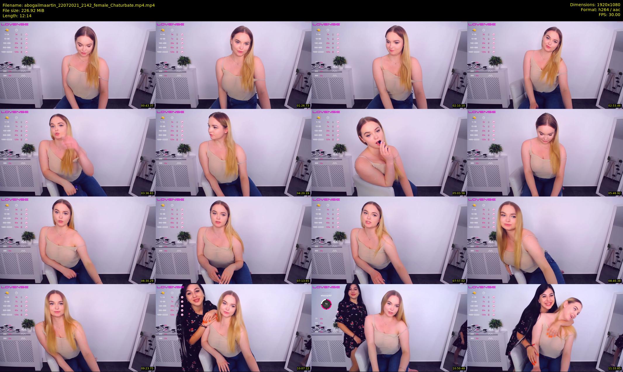 abogailmaartin — 13 minute Chaturbate female cam show recording, 1080p, Jul 22, 2021