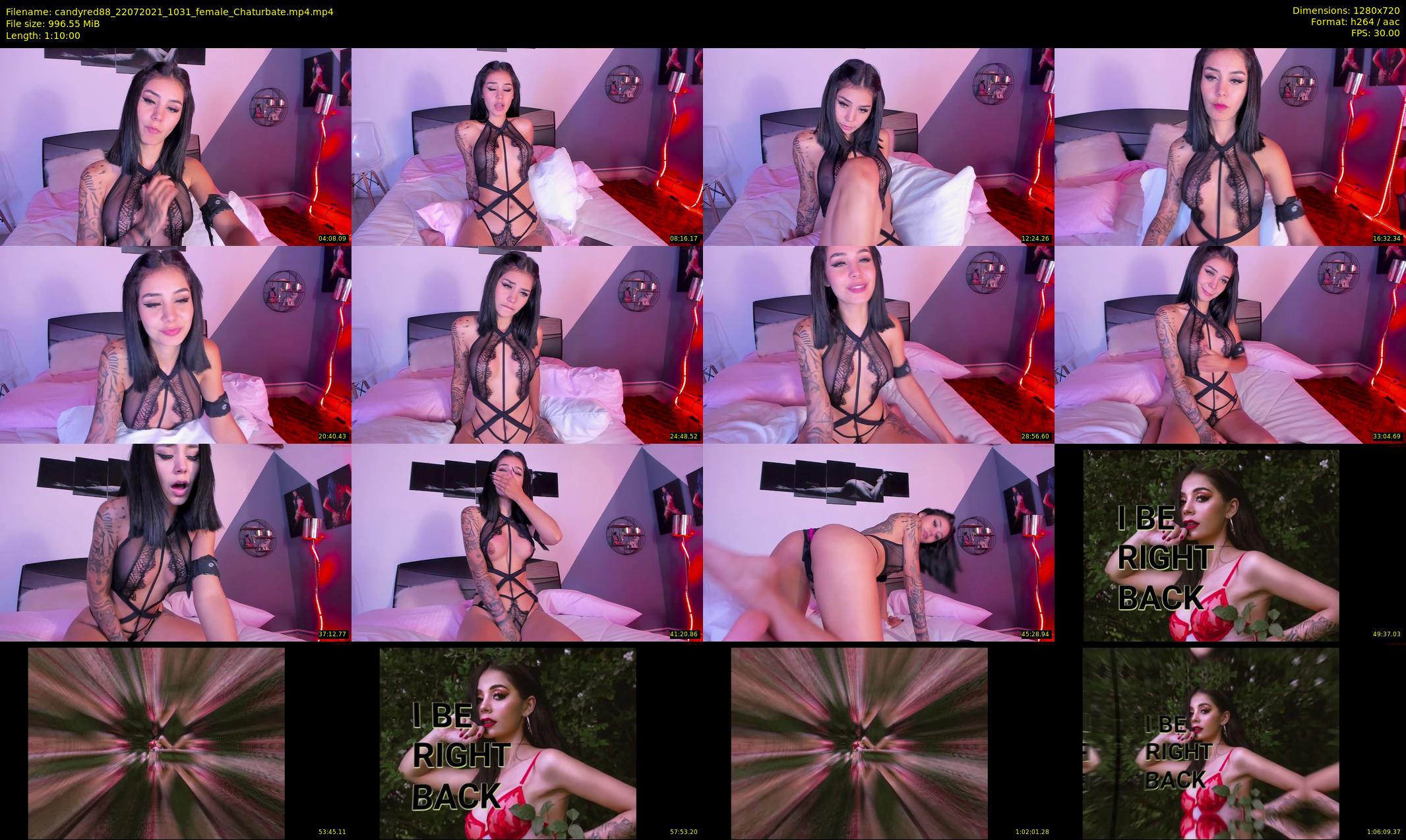candyred88 — 70 minute Chaturbate female cam show recording, 720p, Jul 22, 2021