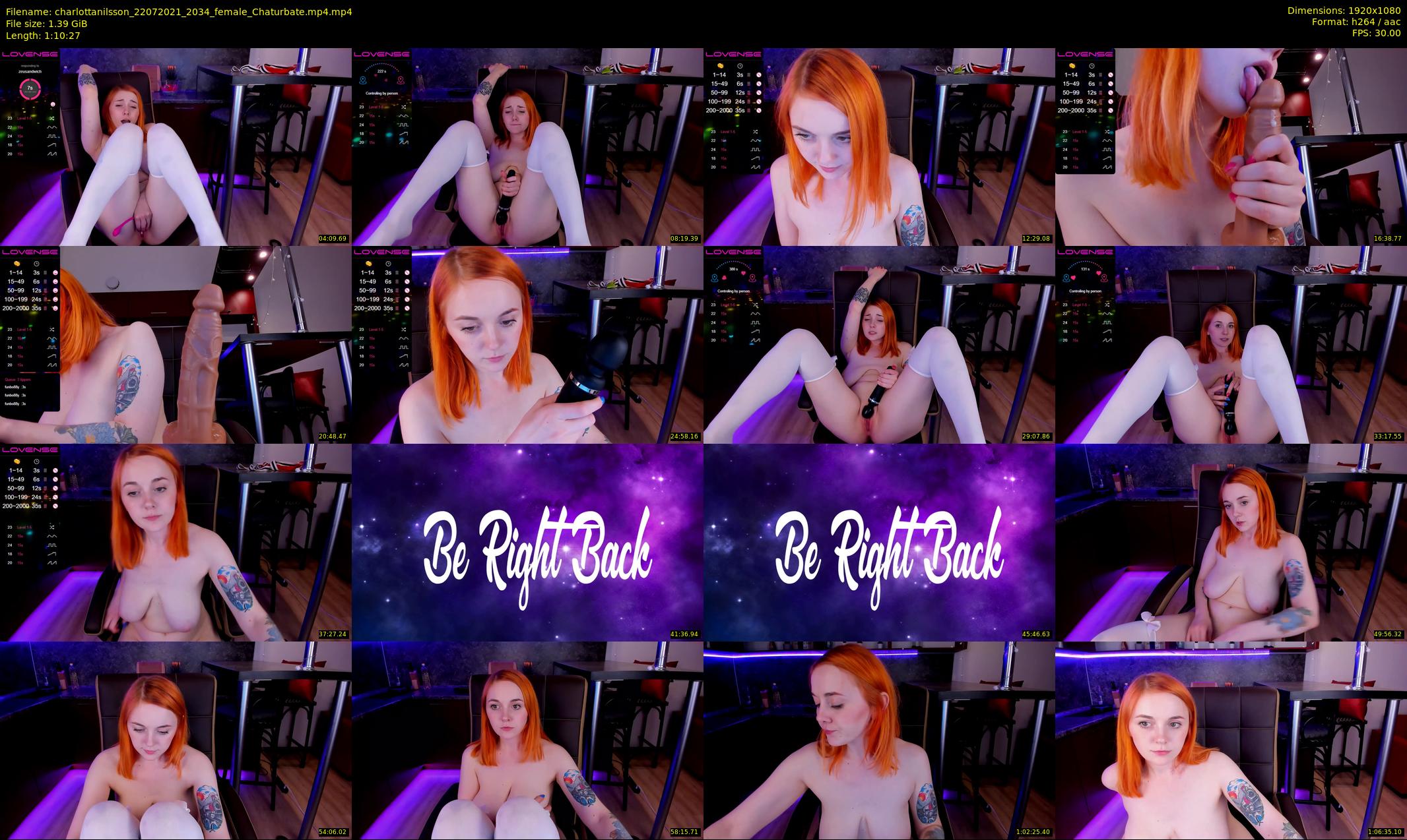charlottanilsson — 71 minute Chaturbate female cam show recording, 1080p, Jul 22, 2021