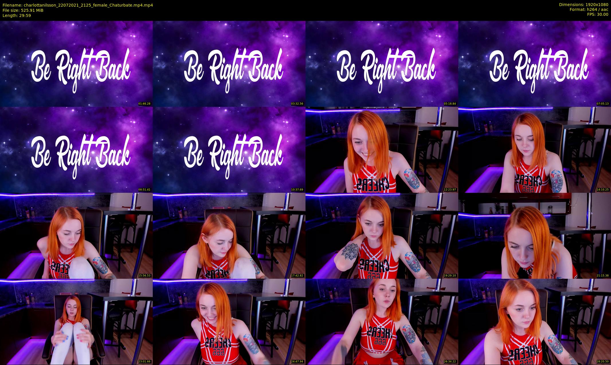 charlottanilsson — 30 minute Chaturbate female cam show recording, 1080p, Jul 22, 2021
