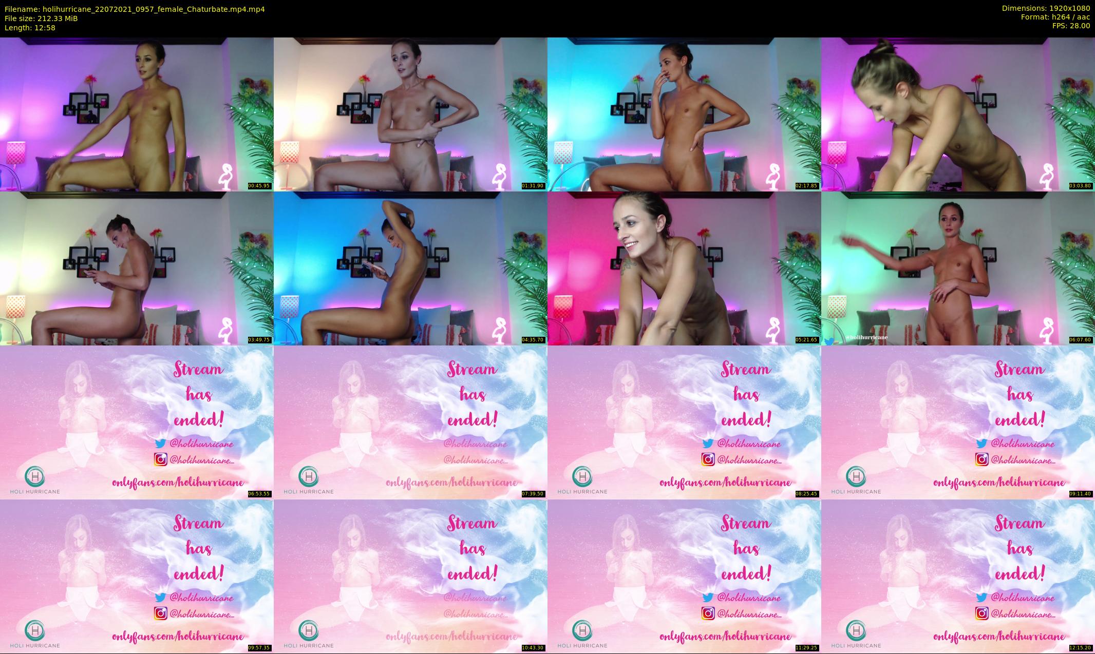 holihurricane — 13 minute Chaturbate female cam show recording, 1080p, Jul 22, 2021