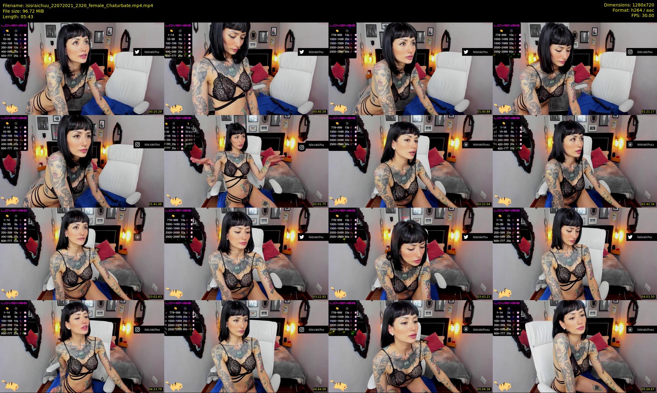 isisraichuu — 6 minute Chaturbate female cam show recording, 720p, Jul 22, 2021