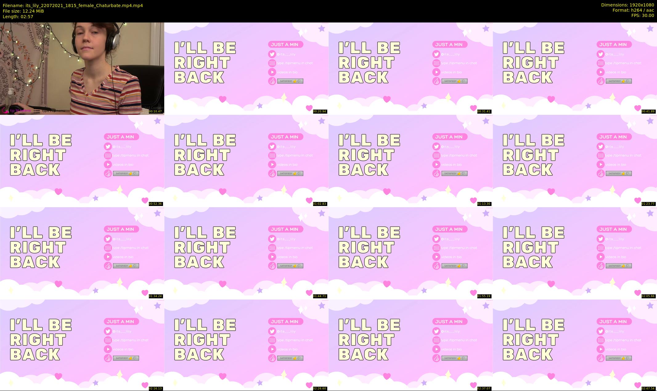 its_lily — 3 minute Chaturbate female cam show recording, 1080p, Jul 22, 2021