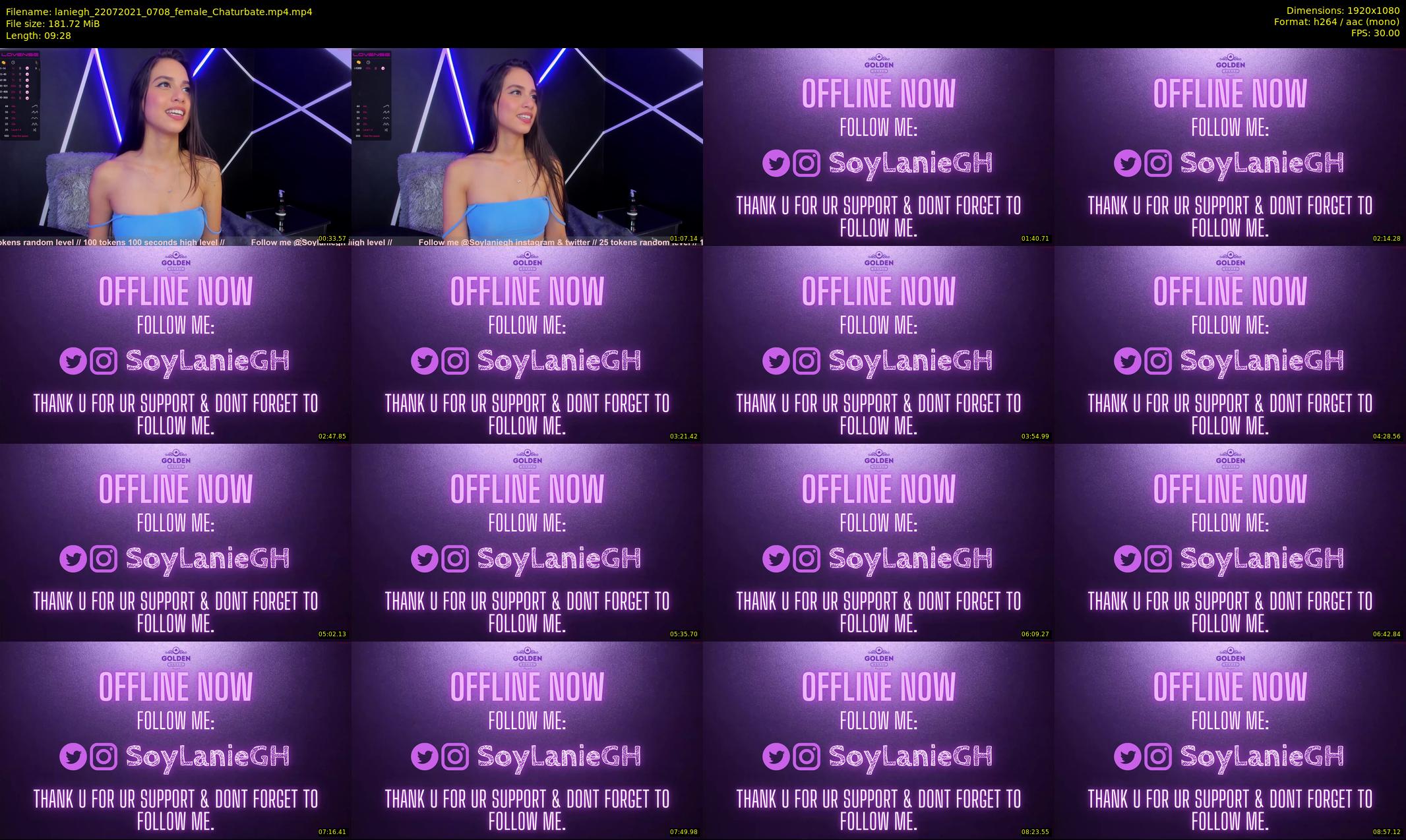 laniegh — 10 minute Chaturbate female cam show recording, 1080p, Jul 22, 2021