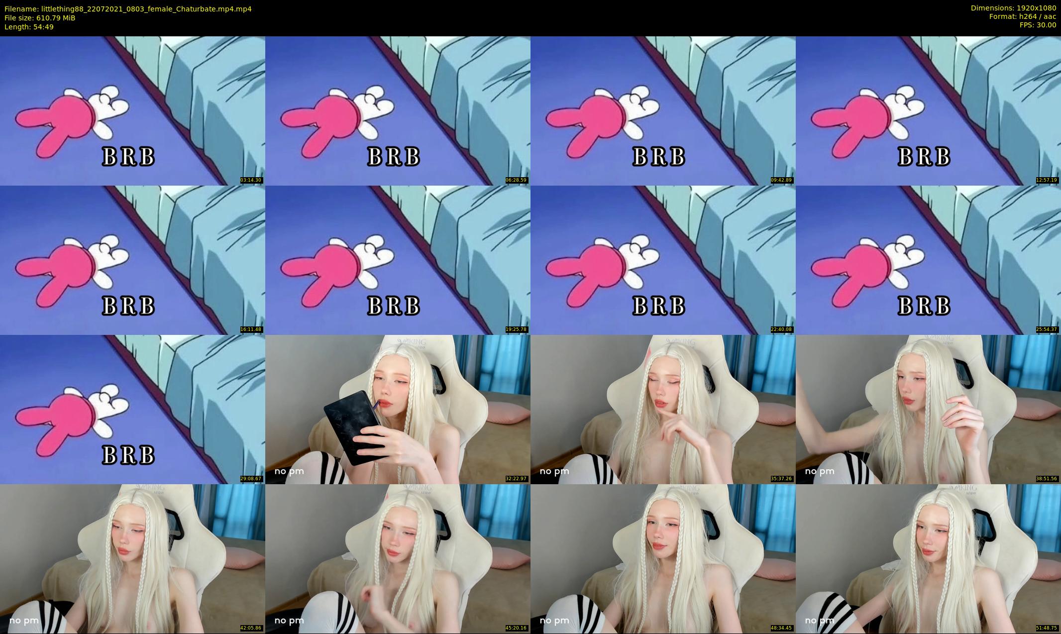 littlething88 — 55 minute Chaturbate female cam show recording, 1080p, Jul 22, 2021