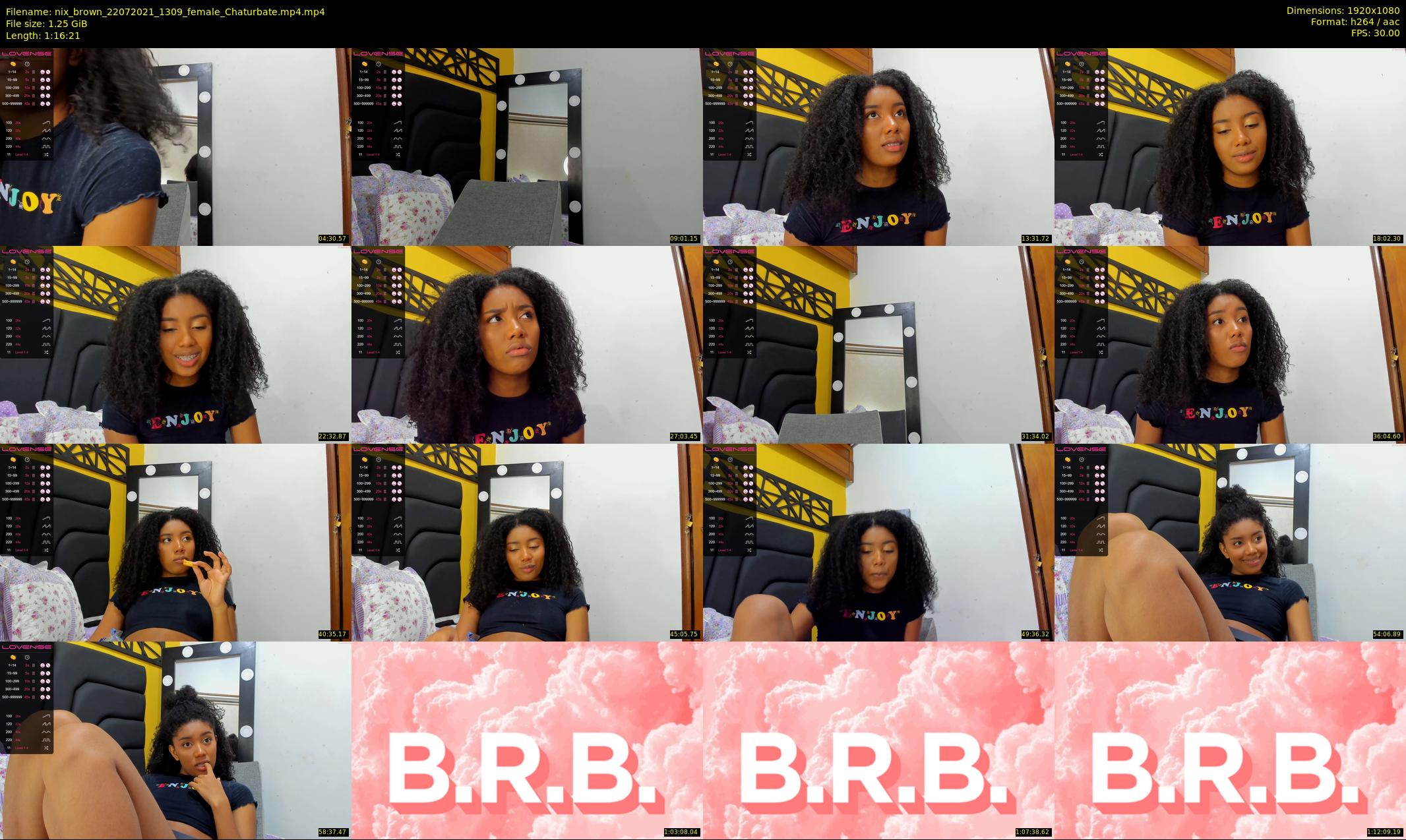 nix_brown — 77 minute Chaturbate female cam show recording, 1080p, Jul 22, 2021