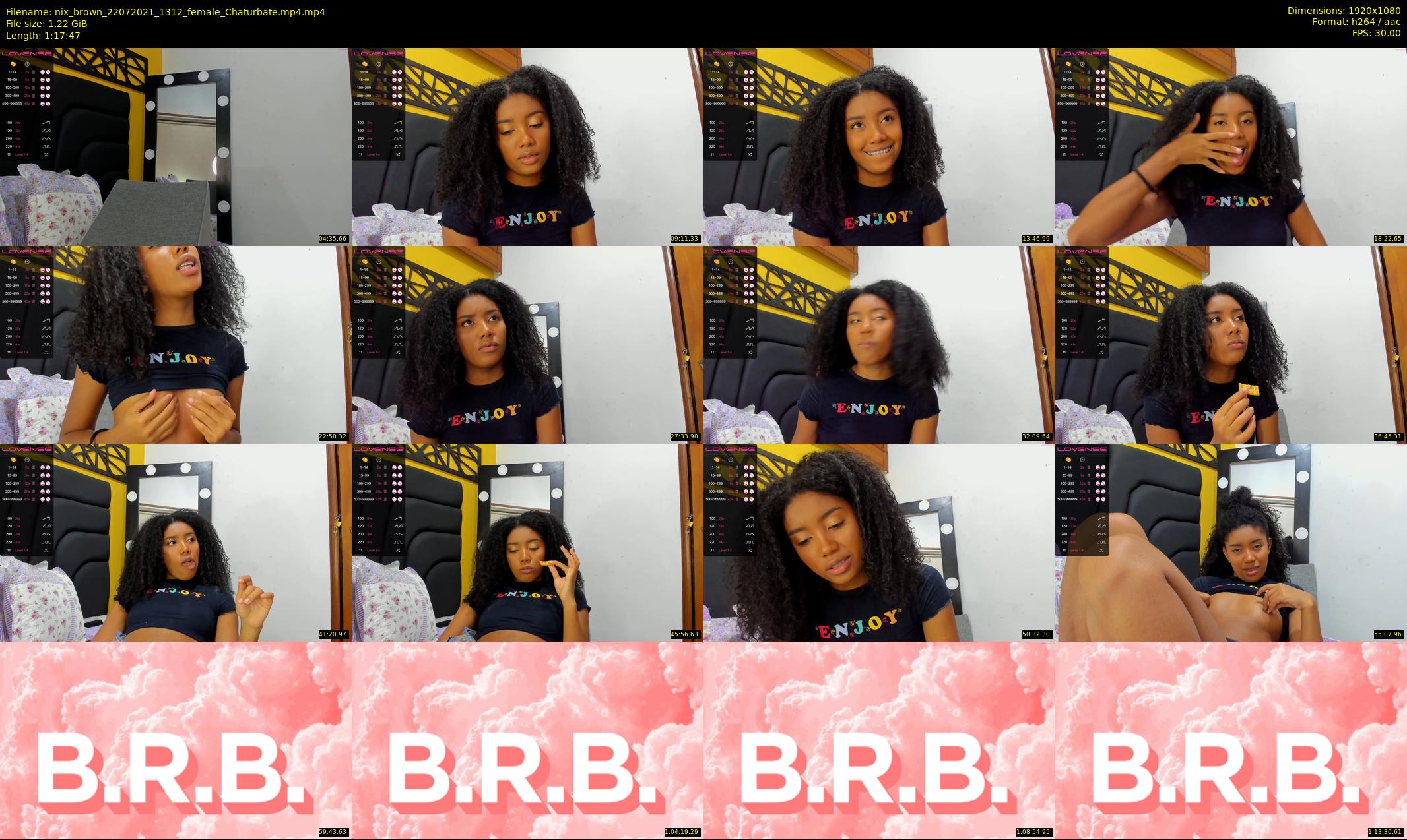 nix_brown — 78 minute Chaturbate female cam show recording, 1080p, Jul 22, 2021