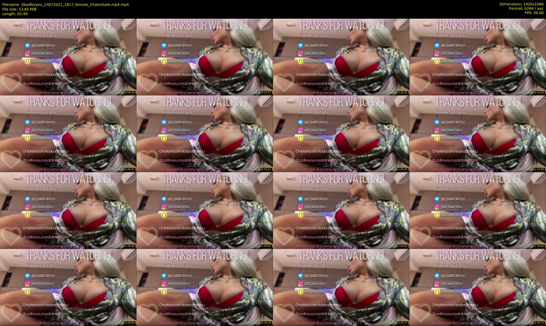 2badforyou — 3 minute Chaturbate couple cam show recording, 1080p, Jul 23, 2021