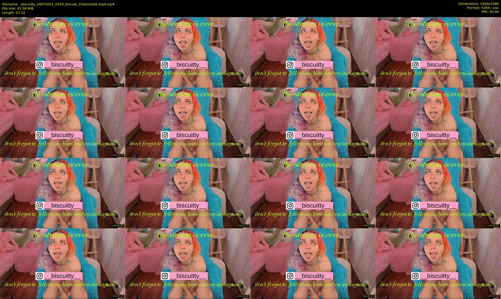 _biscuitty — 8 minute Chaturbate female cam show recording, 1080p, Jul 24, 2021