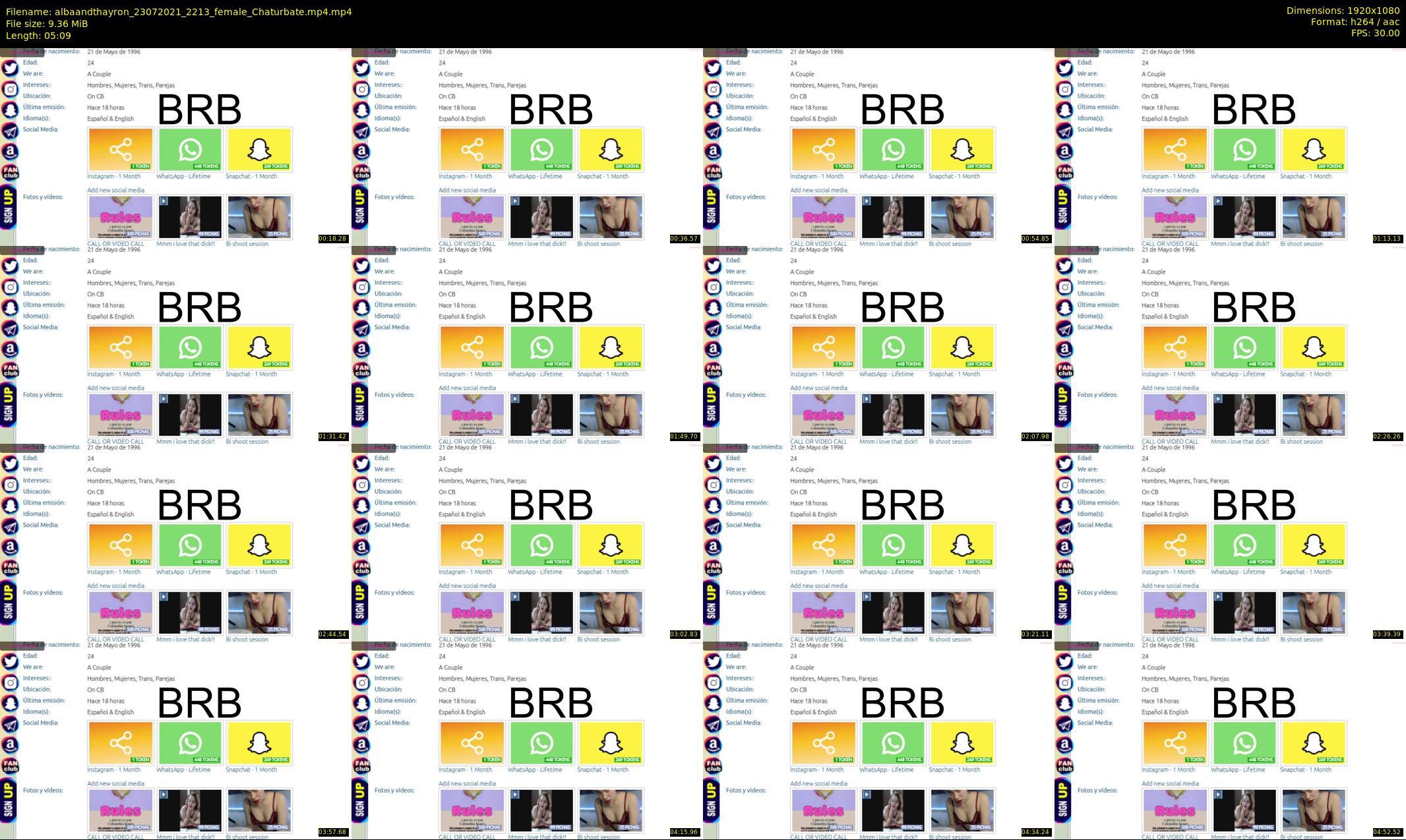 albaandthayron — 6 minute Chaturbate couple cam show recording, 1080p, Jul 23, 2021