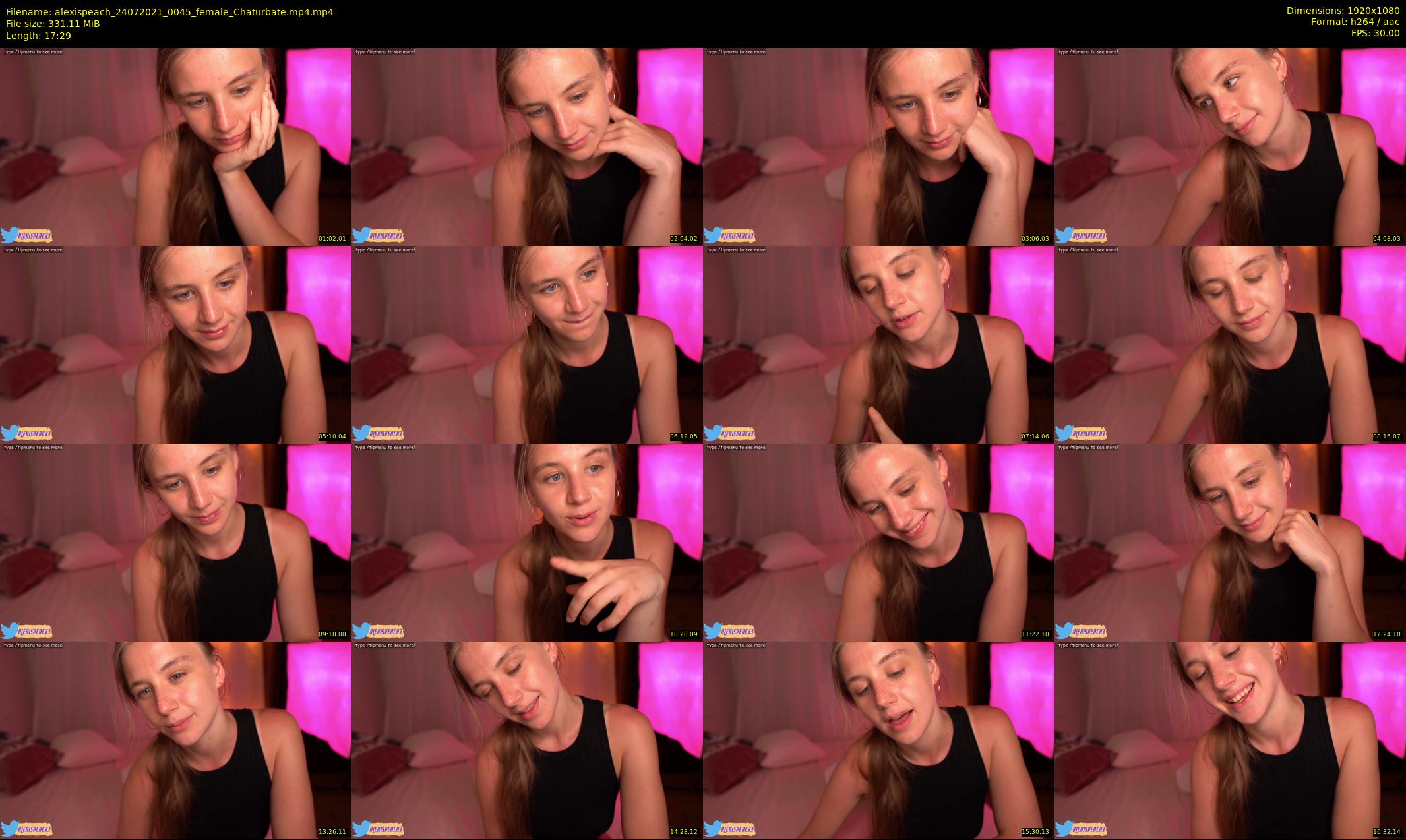 alexispeach — 18 minute Chaturbate female cam show recording, 1080p, Jul 24, 2021