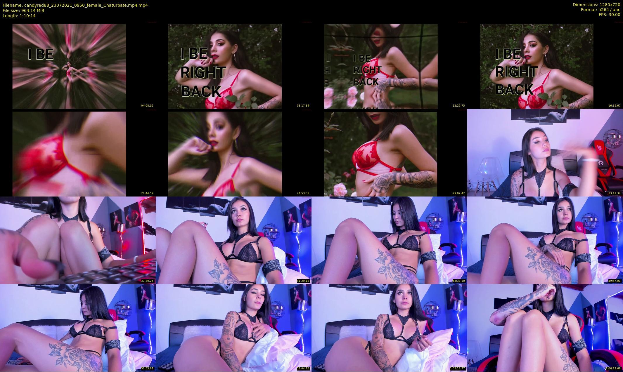 candyred88 — 71 minute Chaturbate female cam show recording, 720p, Jul 23, 2021