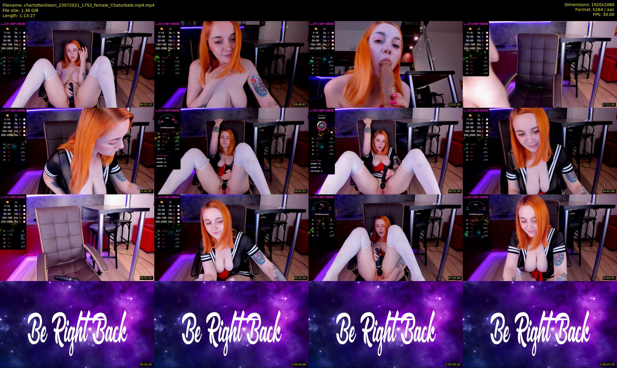 charlottanilsson — 74 minute Chaturbate female cam show recording, 1080p, Jul 23, 2021