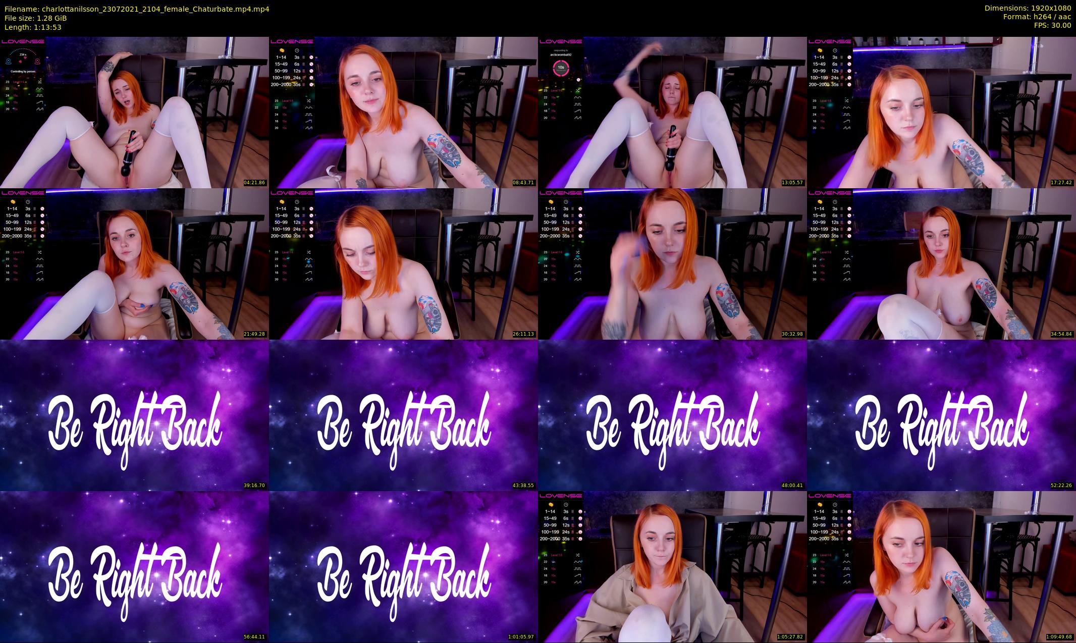 charlottanilsson — 74 minute Chaturbate female cam show recording, 1080p, Jul 23, 2021